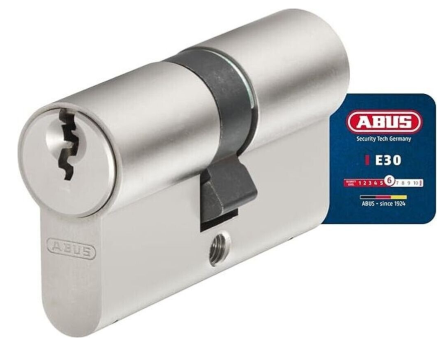 ABUS Tür-Zylinder E30 45/45 mit 5 Schlüsseln, 59819, I29227